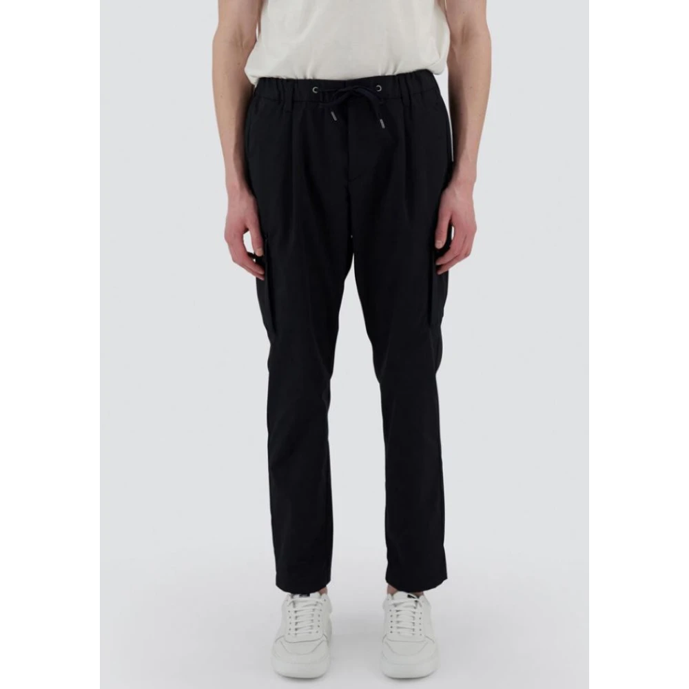 Herno Blauwe Cargo Broek met Elastische Taille Blue Heren