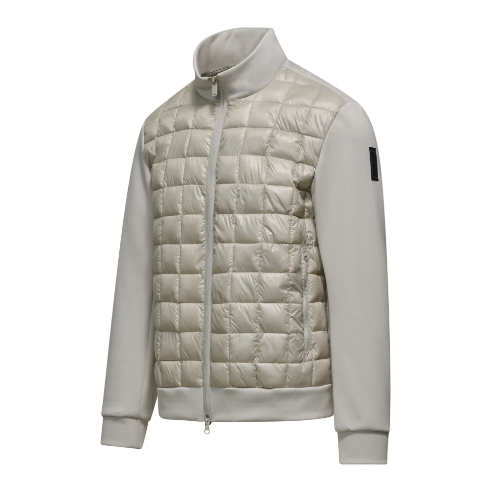 BomBoogie Bi-materiaal nylon en gebreide jas Beige Heren