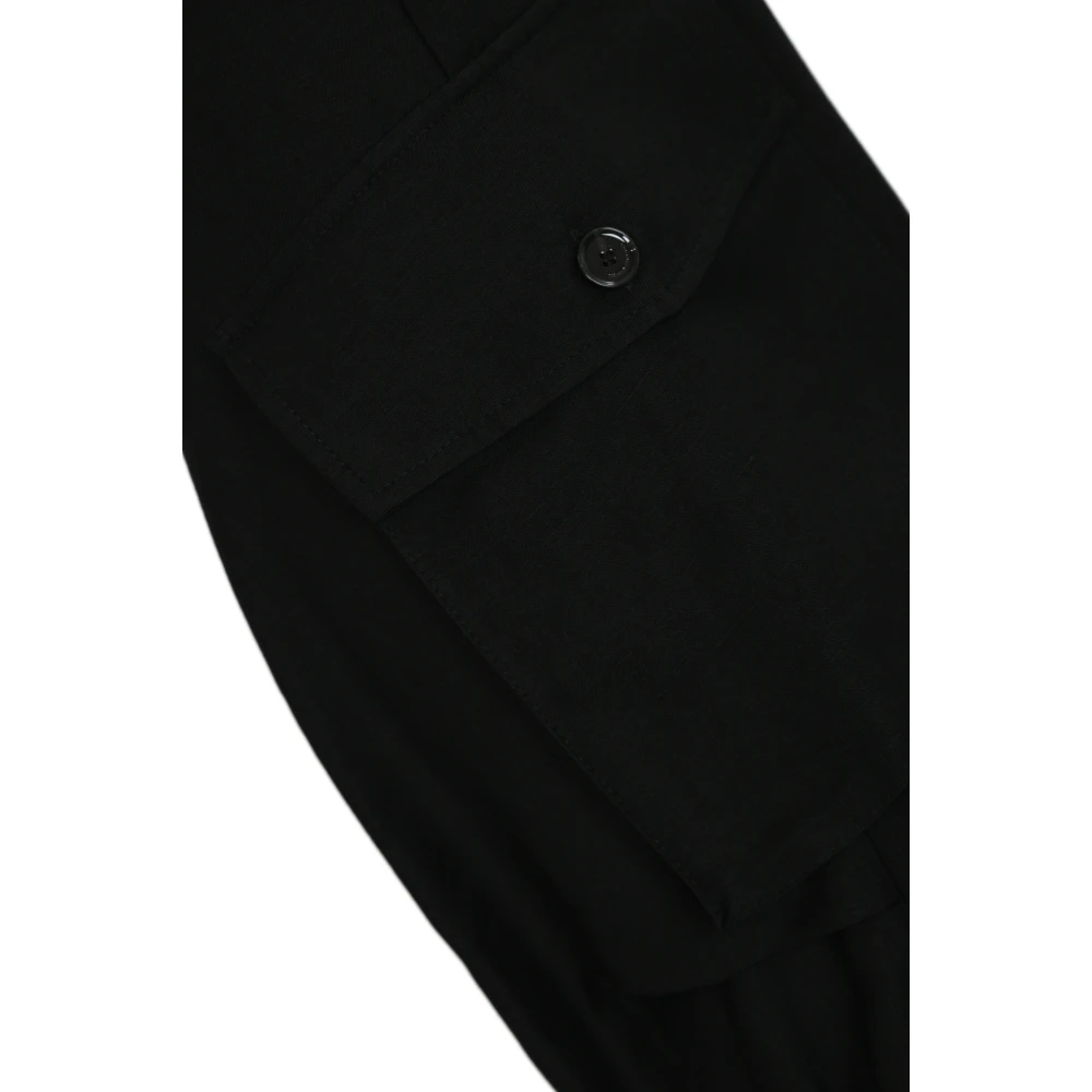 Liviana Conti Cargo Linnenbroek Zwart Black Dames