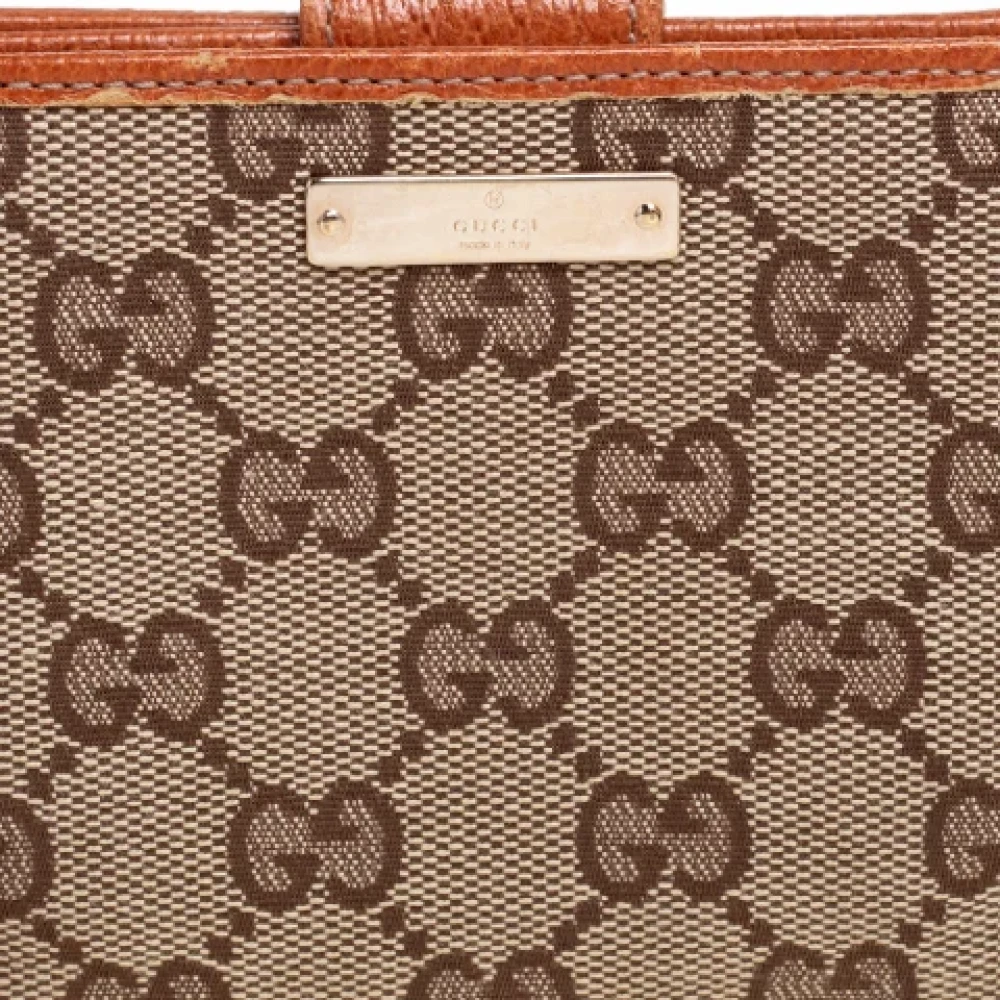 Gucci Vintage Pre-owned Canvas wallets Beige Dames