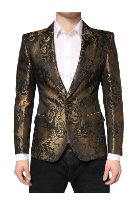 Jacquard Enkelknäppt Smoking Blazer
