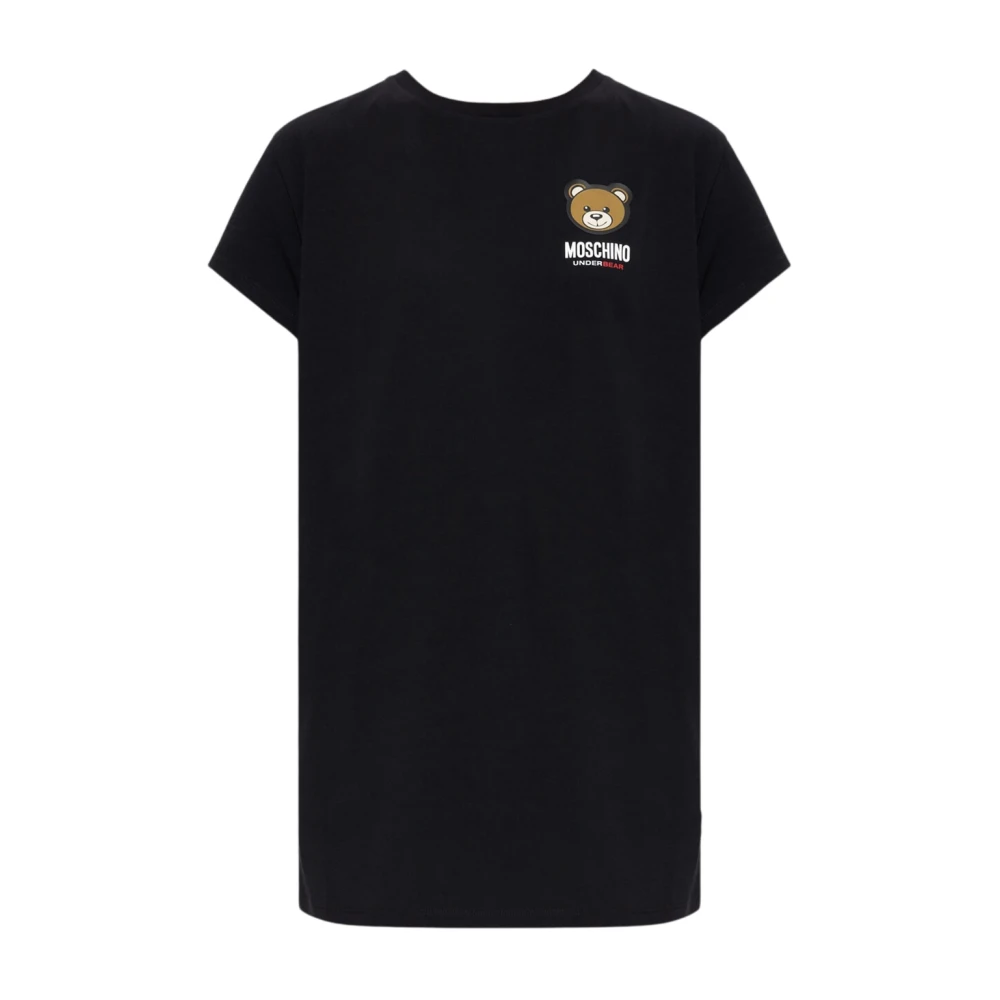 Moschino Women's Black T-Shirts, L, Cotton Underbear T-Shirt