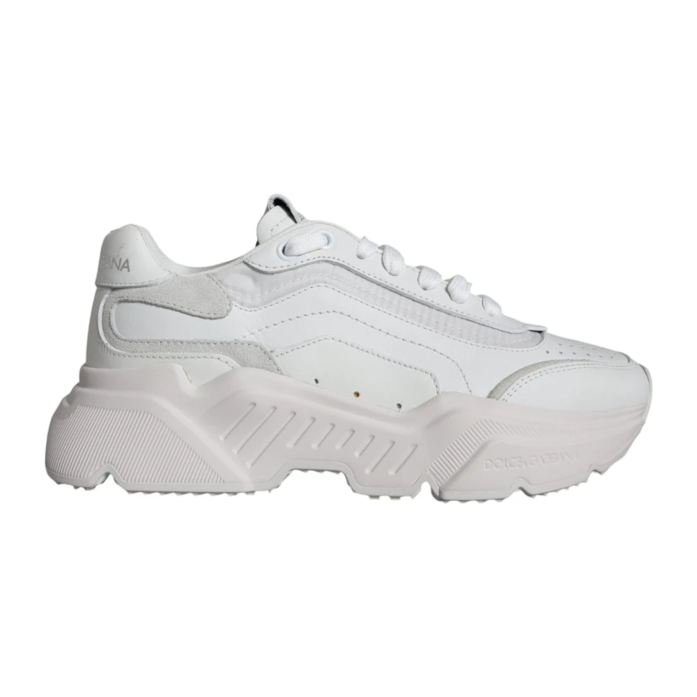 Dolce & Gabbana Women's White Sneakers, 2 Uk, Low Top Trainers With Logo