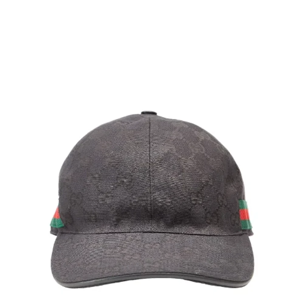 Gucci Vintage Pre-owned Canvas hats Gray Dames