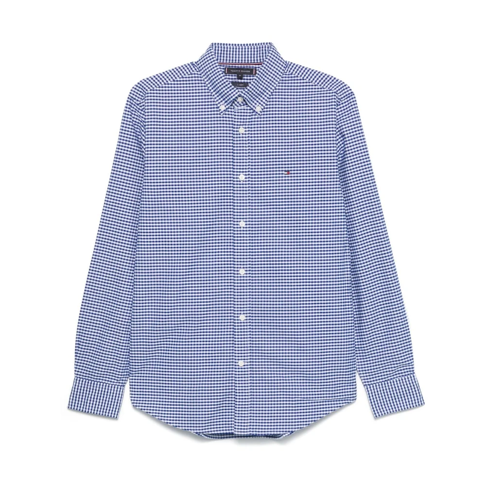 Tommy Hilfiger Blauwe Button-Down Shirt Lange Mouwen Blue Heren
