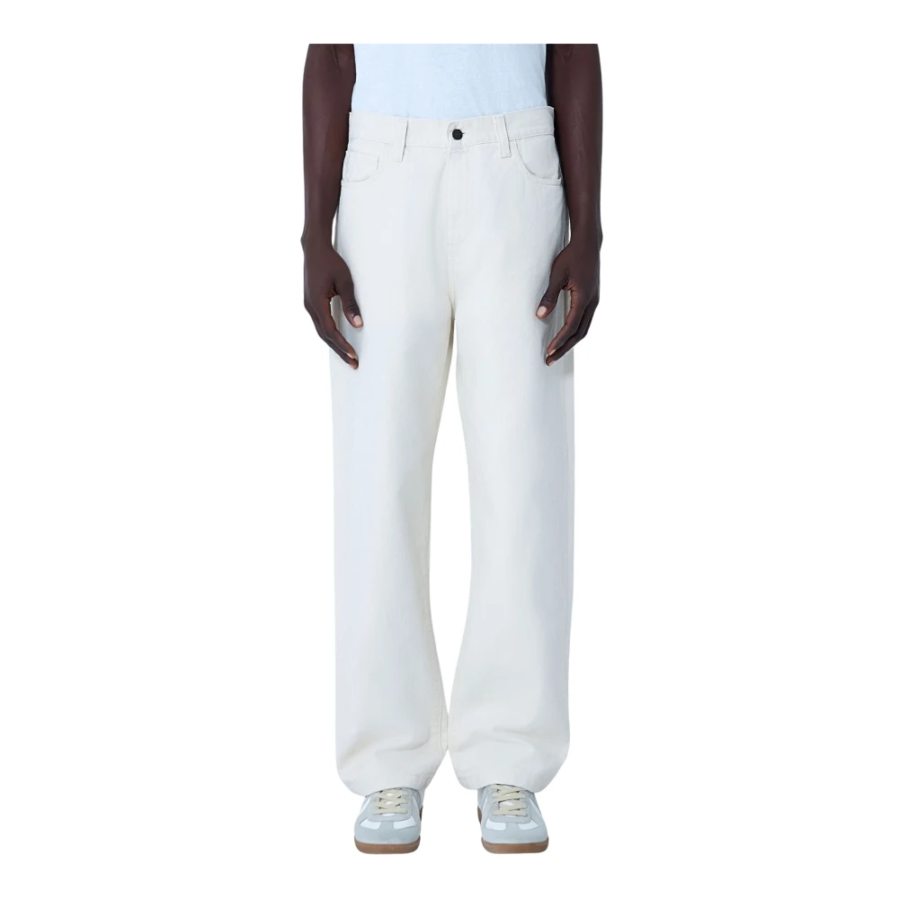 Carhartt Wip Men's White Straight Fit Jeans, W28, Landon Jeans