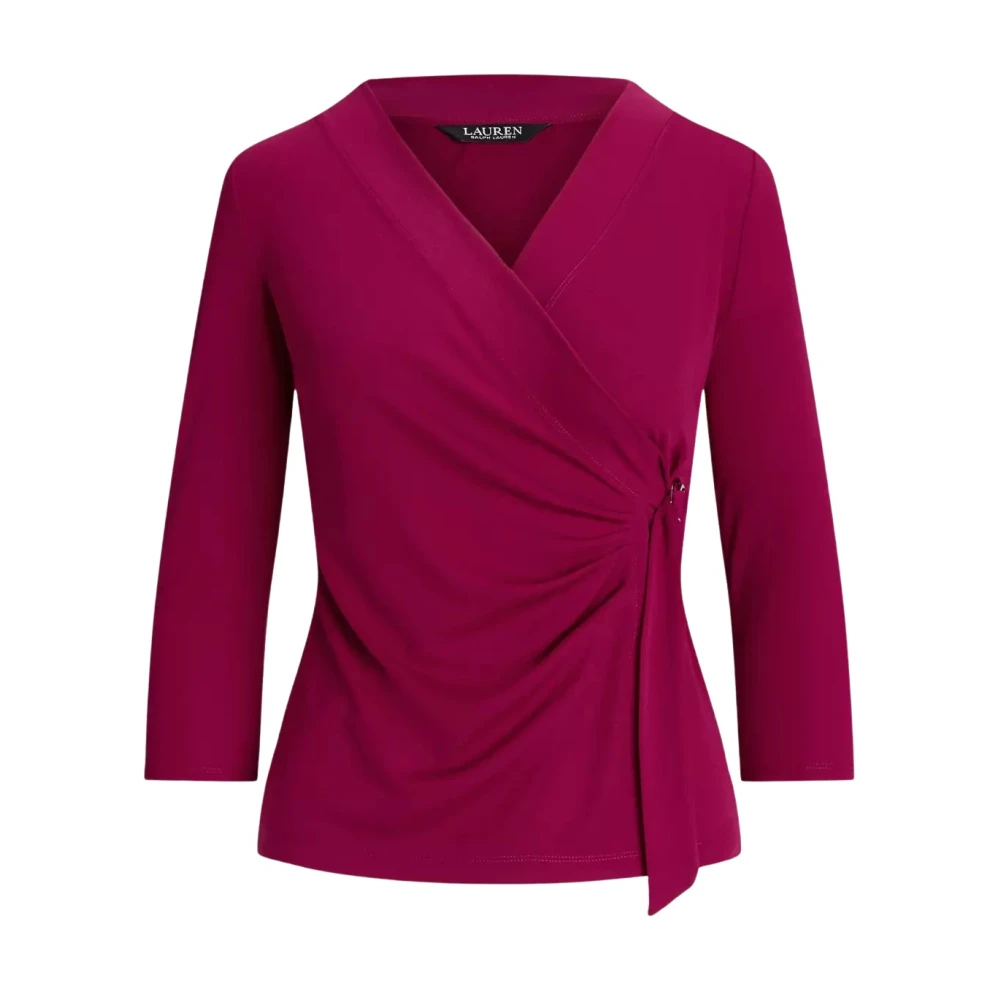 Ralph Lauren Bordeaux blouse met riem Red Dames