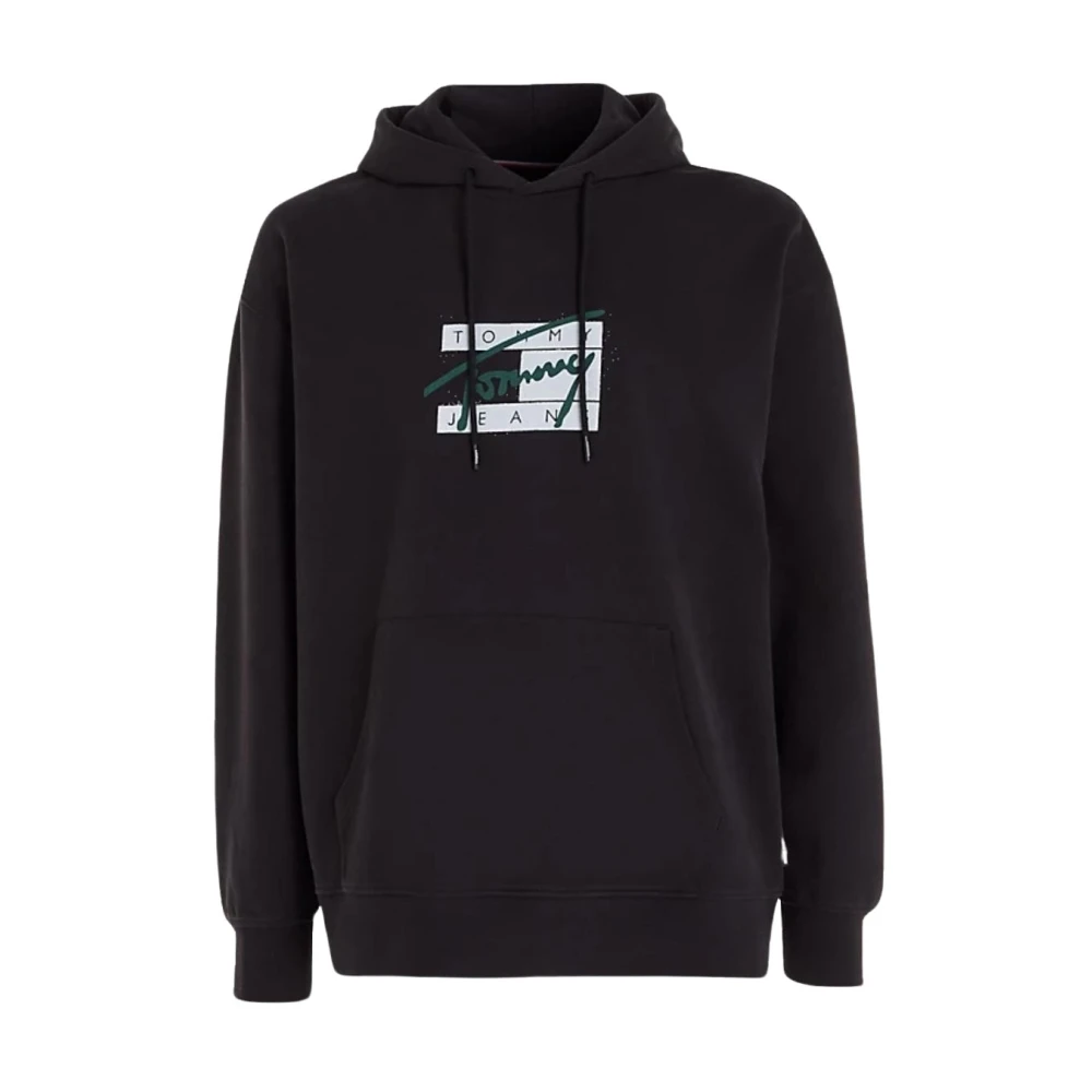 Tommy Hilfiger Graffiti Hoodie Black, Herr