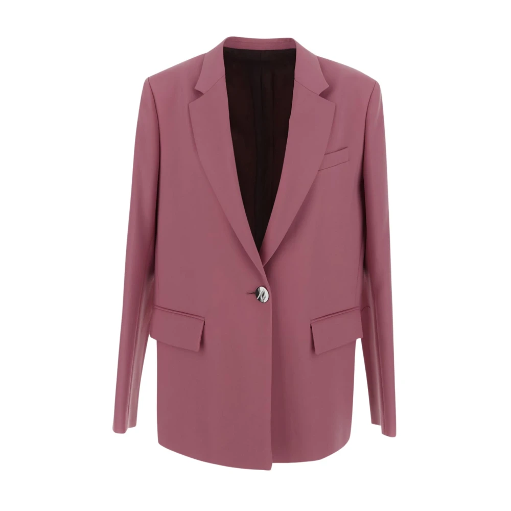 The Attico Luxe Wolblend Blazer Pink Dames