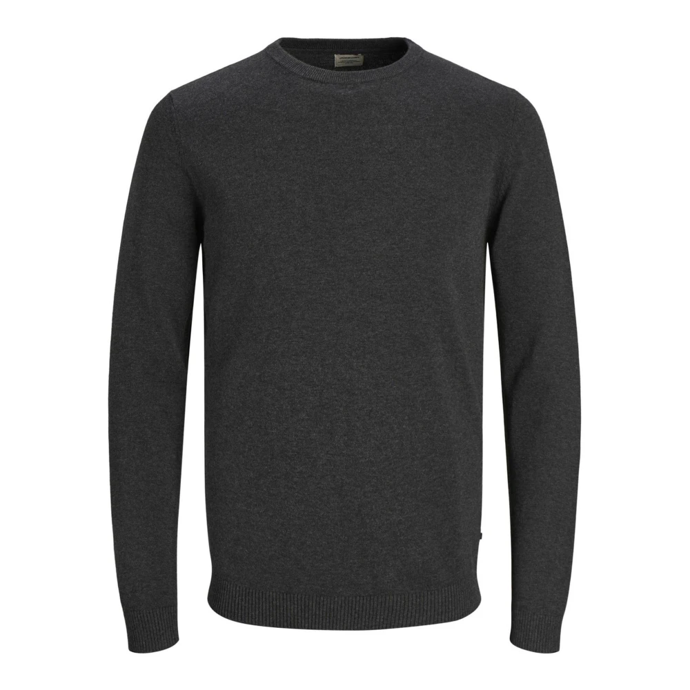 Jack & Jones Men's Grey Marl Knitwear With Slip-On Style