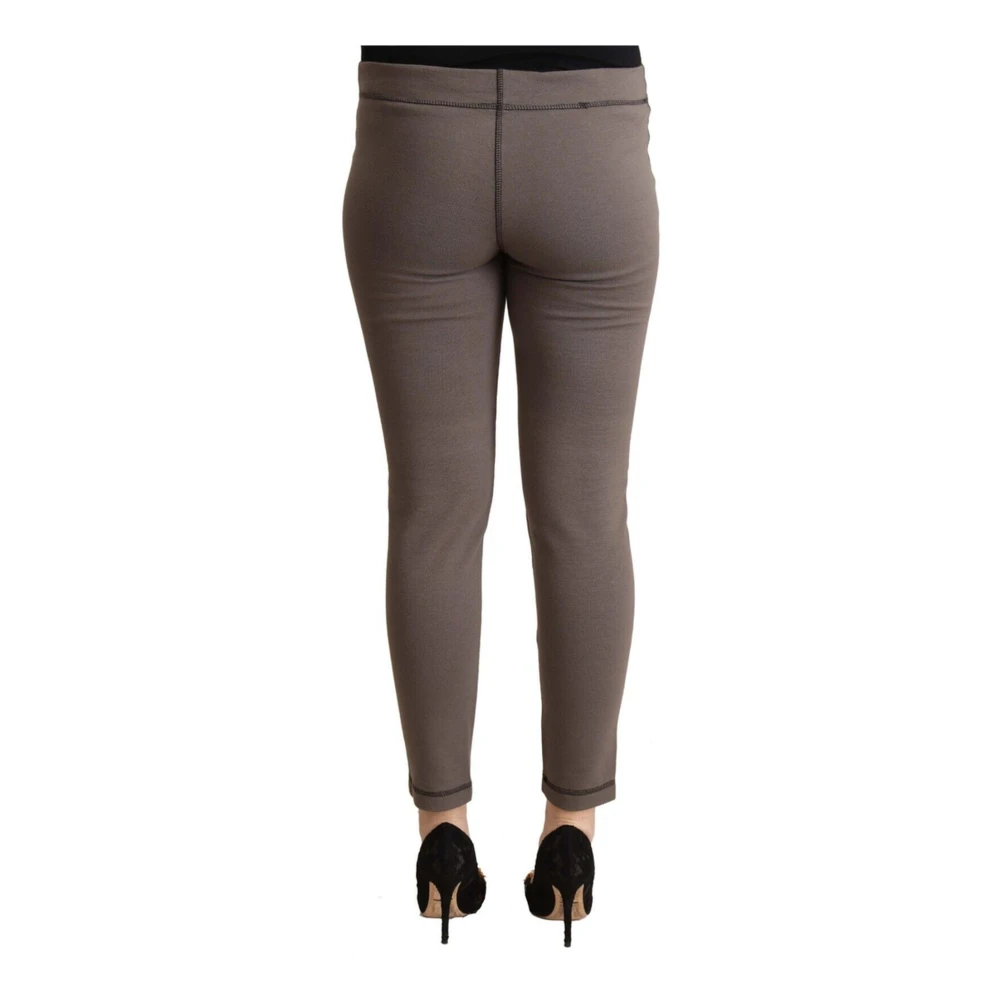 John Galliano Grijze Skinny Broek met Logo Details Gray Dames