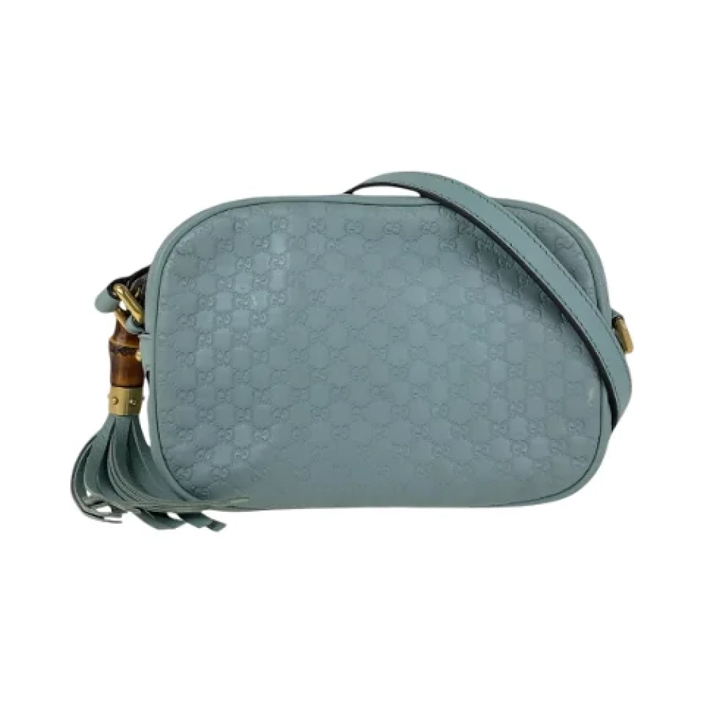 Gucci Vintage Pre-owned Leather crossbody-bags Blue Dames
