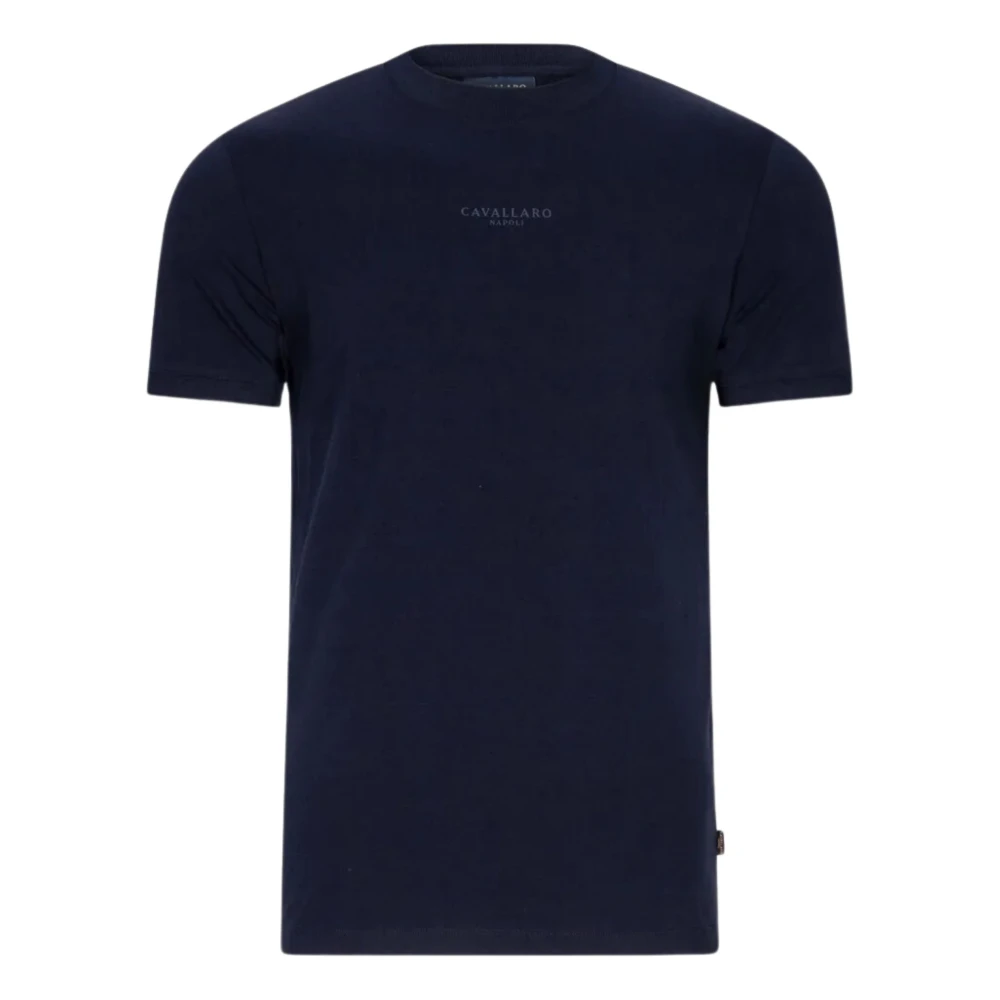 Cavallaro Donkerblauw Ronde Hals T-shirt Blue Heren