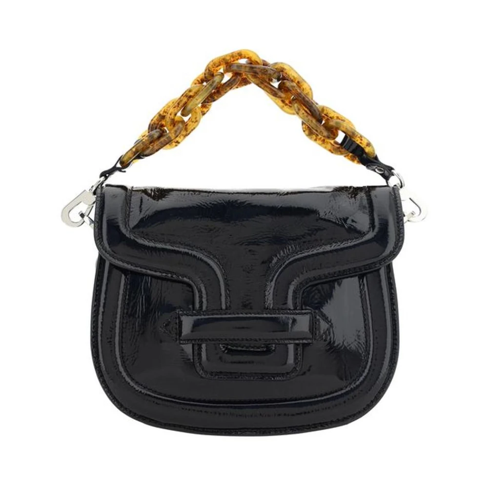 Pierre Hardy Leren Schoudertas met Kettingriem Black Dames