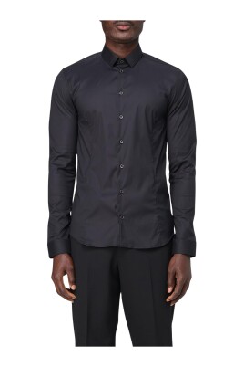 black-button-up-dress-shirt