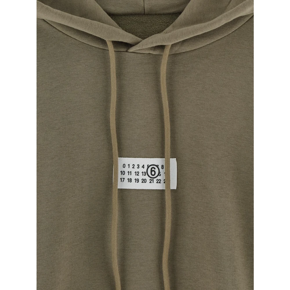 MM6 Maison Margiela Cotton Logo Hoodie Green Heren