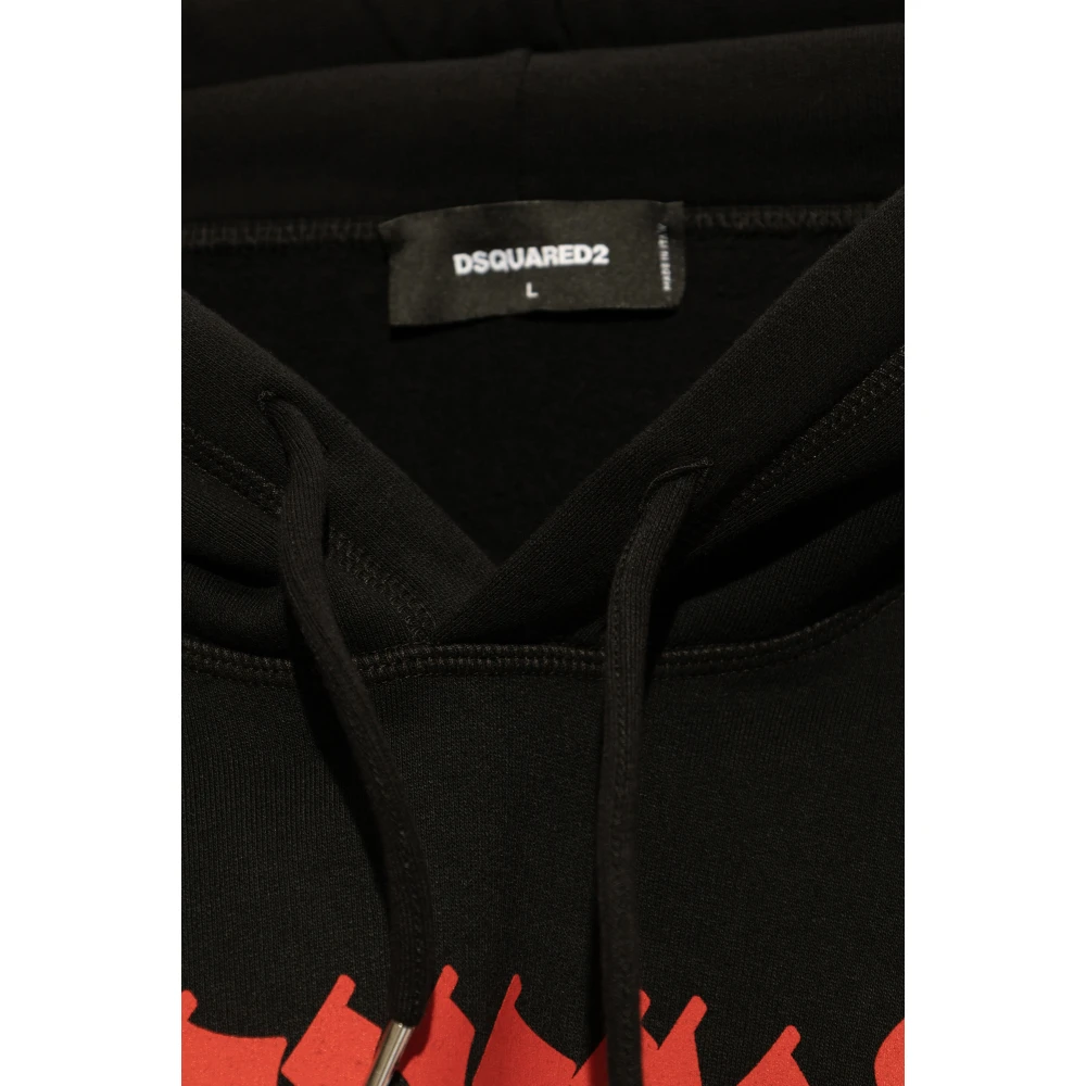 Dsquared2 Sweatshirt met logo Black Heren