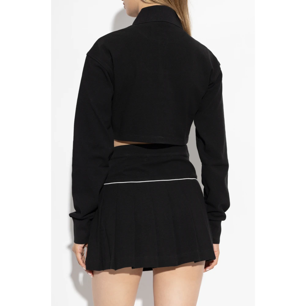 Palm Angels Korte Polo Top Black Dames