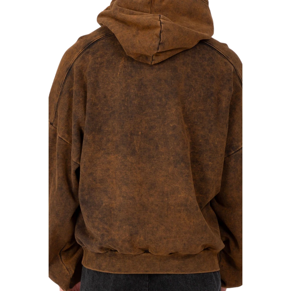 Liberal Youth Ministry Vintage Gewassen Hoodie in Polar Zwart Brown Heren