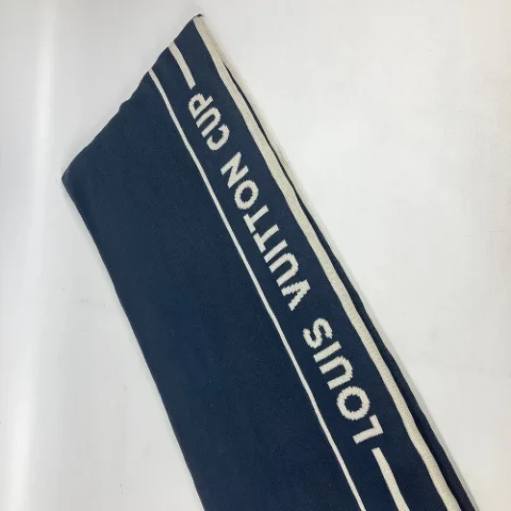 Louis Vuitton Vintage Pre-owned Cotton scarves Blue Dames