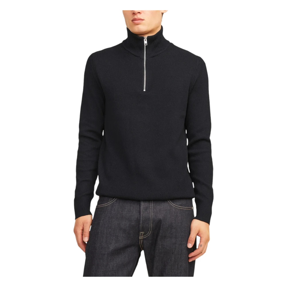 jack & jones Mannen Gebreide Kleding Collectie voor Herfst Winter Black Heren
