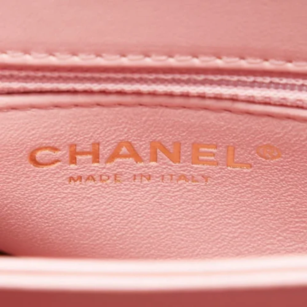 Chanel Vintage Pre-owned Leather handbags Pink Dames