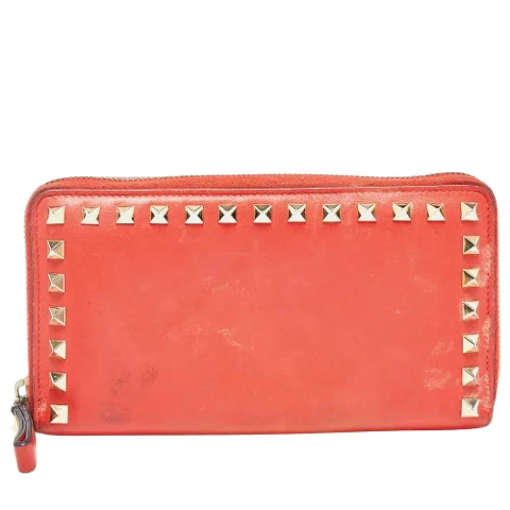 Valentino Vintage Pre-owned Leather wallets Red Dames