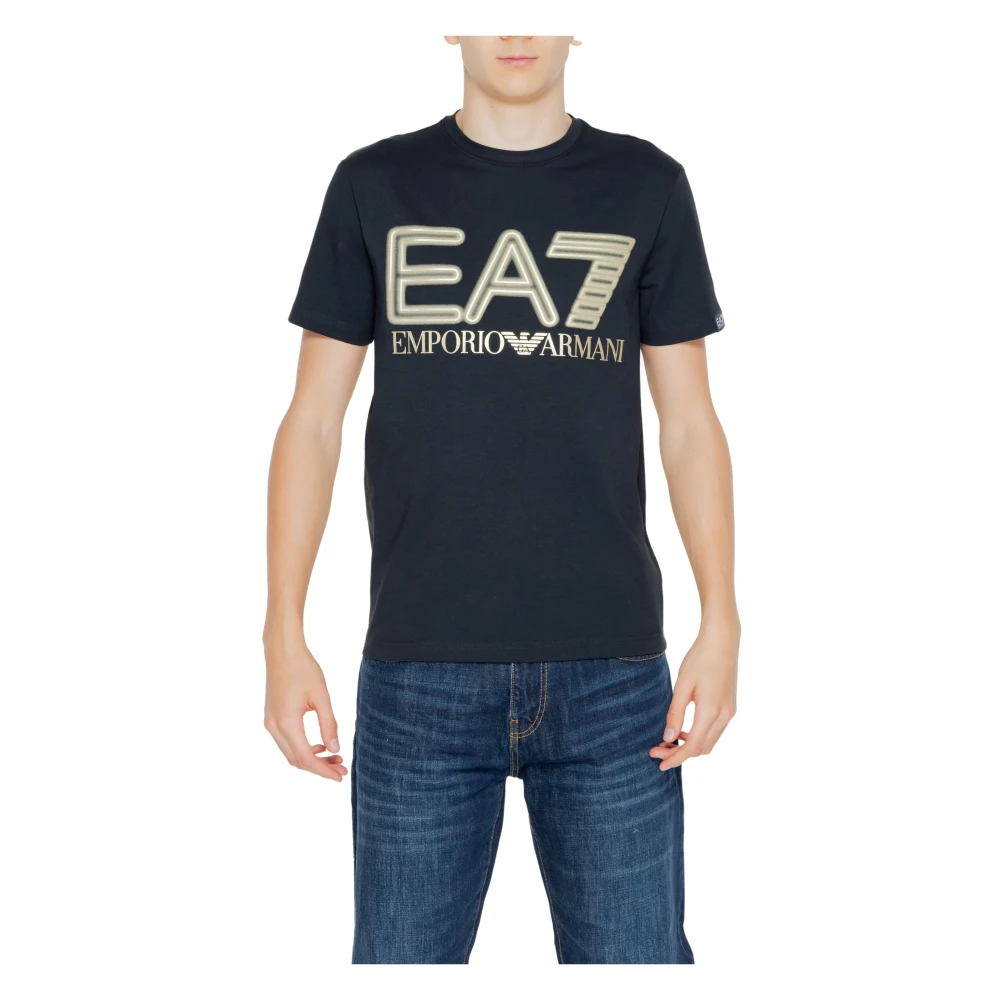 Emporio Armani EA7 3Dpt37 Pjmuz Katoenen T-shirt Lente Zomer Collectie Black Heren