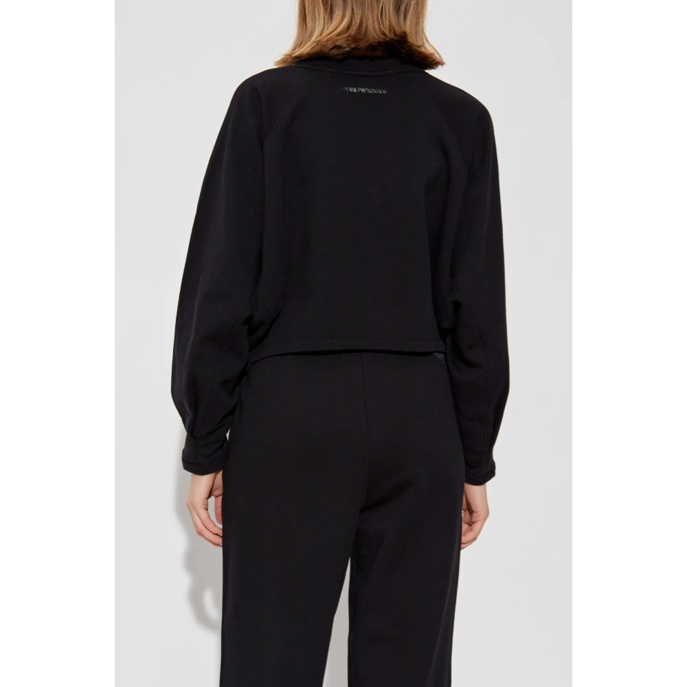 Emporio Armani Sweatshirt met logo Black Dames