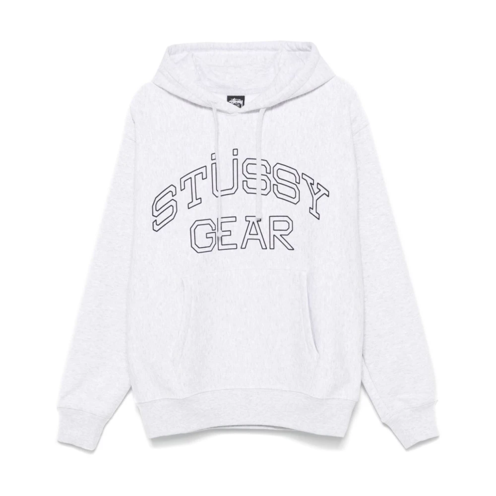 Stüssy Grijze Sweater met Capuchon en Logoprint Gray Heren
