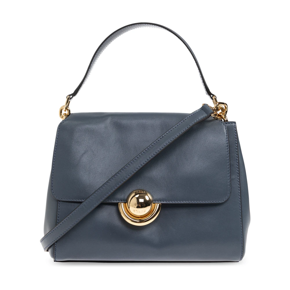 Furla Vrouw Blauw Tassen Dames, One Size, Leer, Domus Kleine Handtas