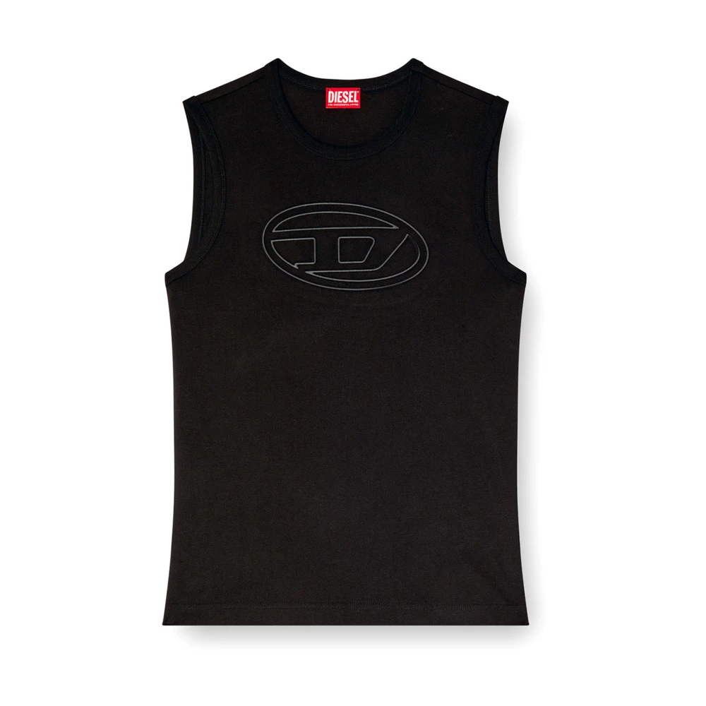 Diesel Biologisch Katoenen Tanktop met Logo Black Heren