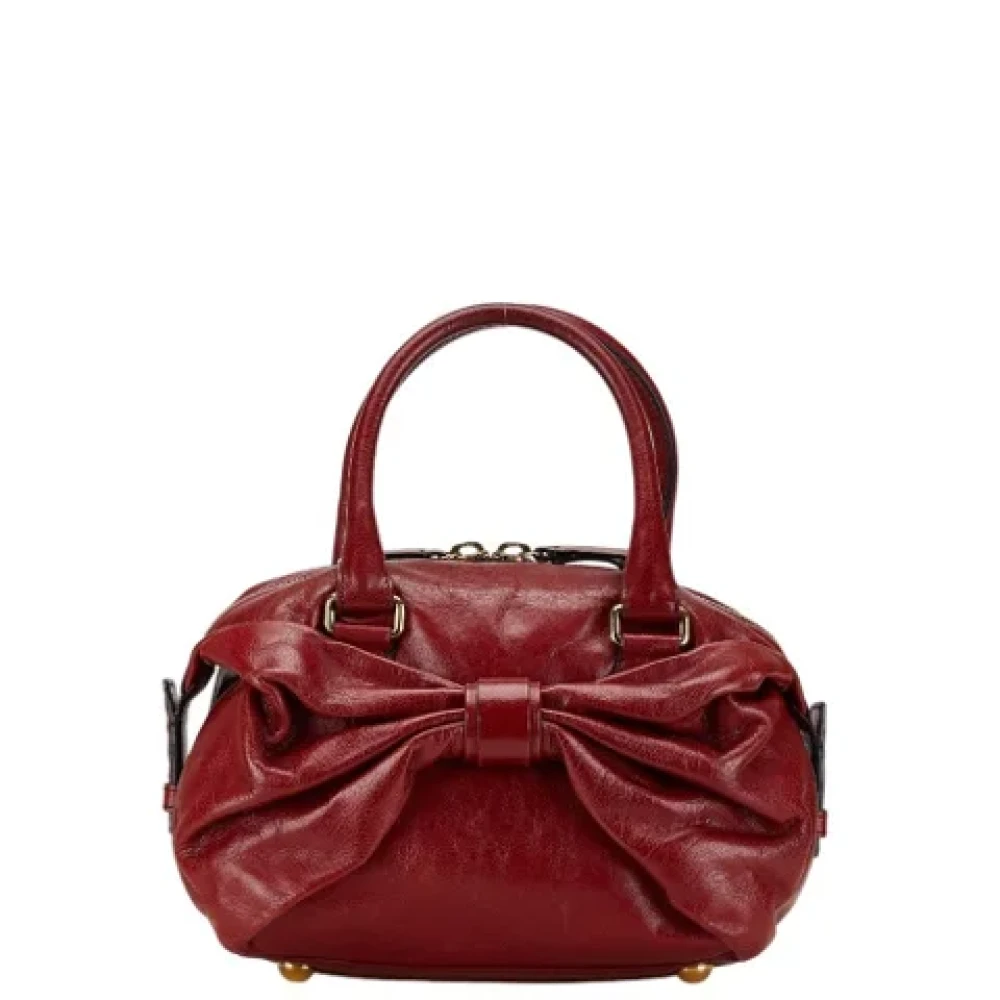 Valentino Vintage Pre-owned Leather handbags Red Dames