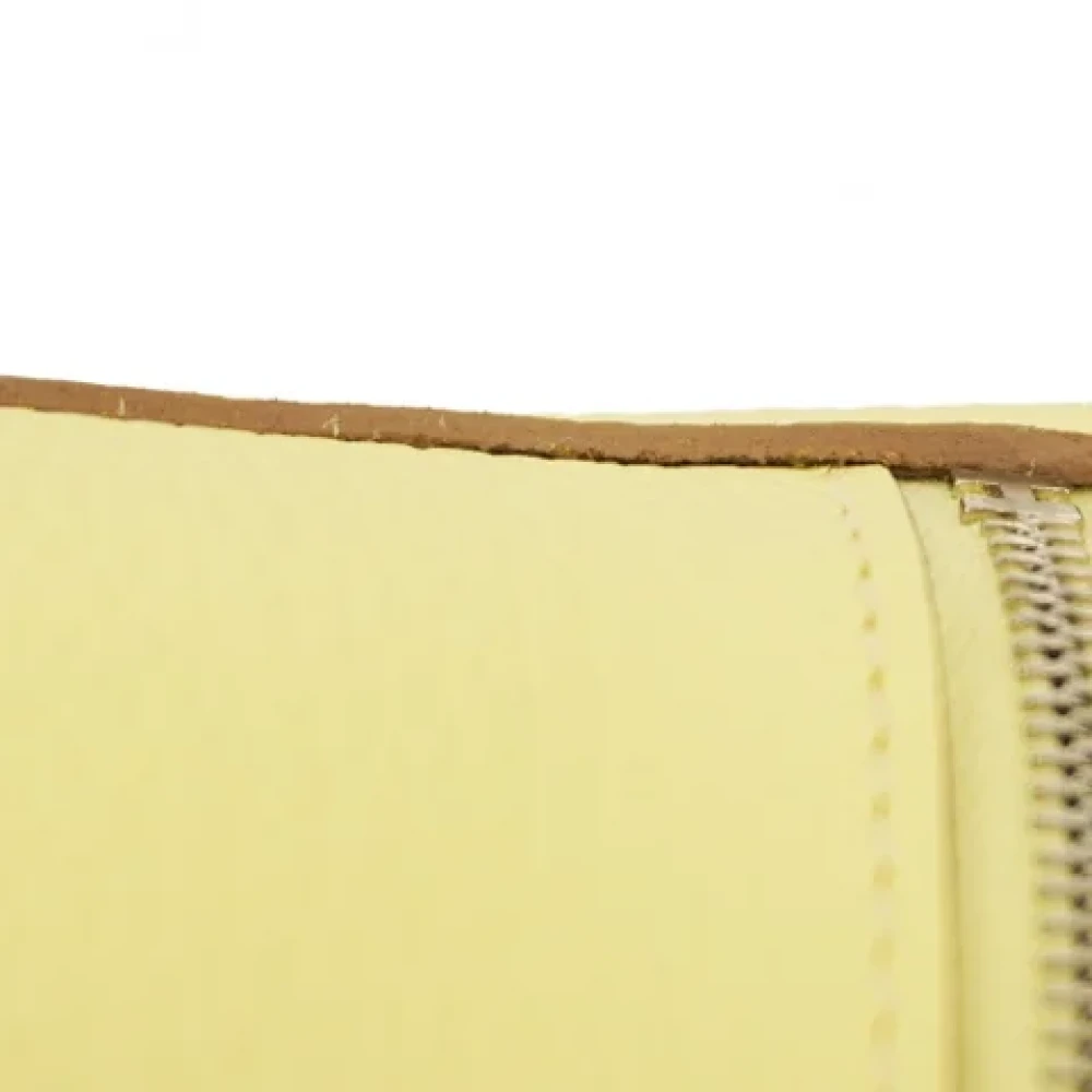 Hermès Vintage Pre-owned Leather shoulder-bags Yellow Dames
