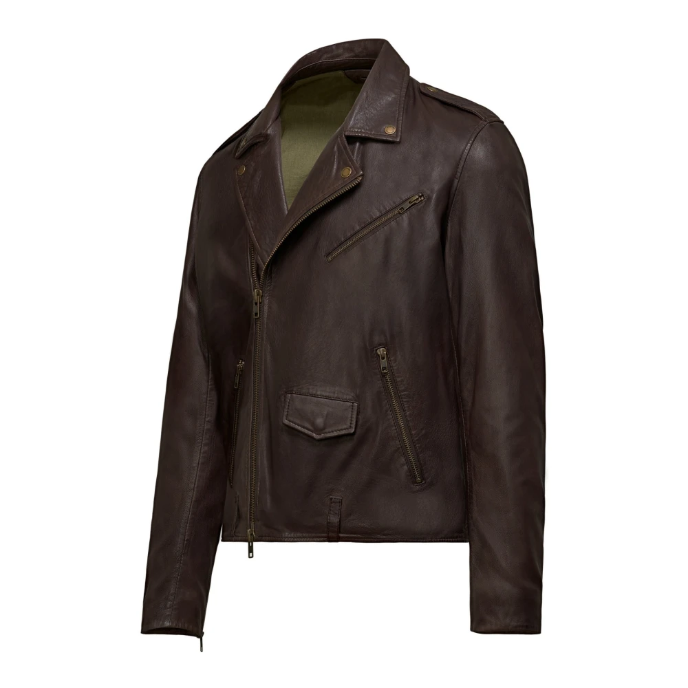 BomBoogie Leather Jackets Brown Heren