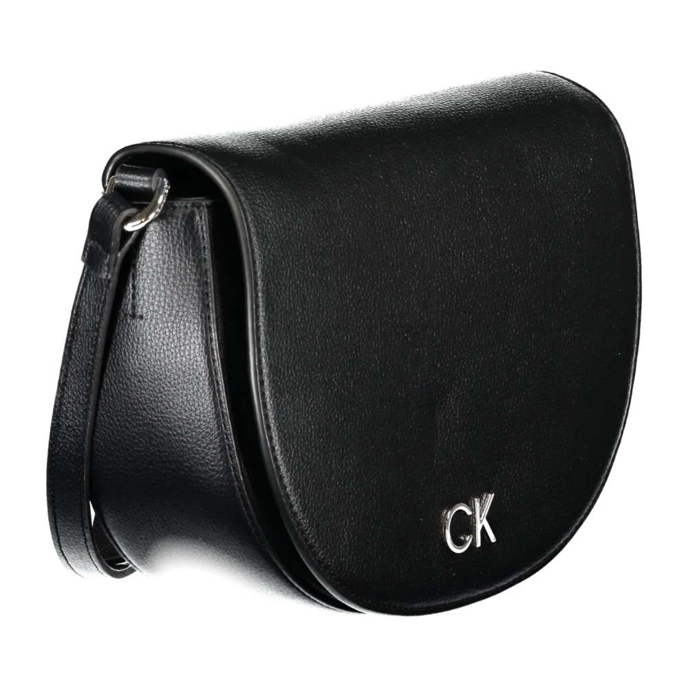 Calvin Klein Zwarte Schoudertas met Verstelbare Band Black Dames