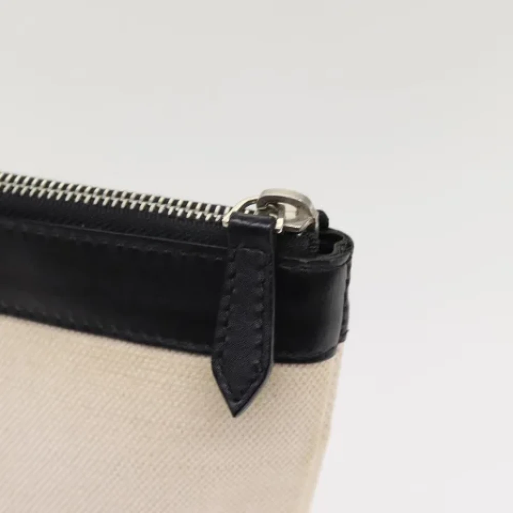 Balenciaga Vintage Pre-owned Canvas clutches Beige Dames