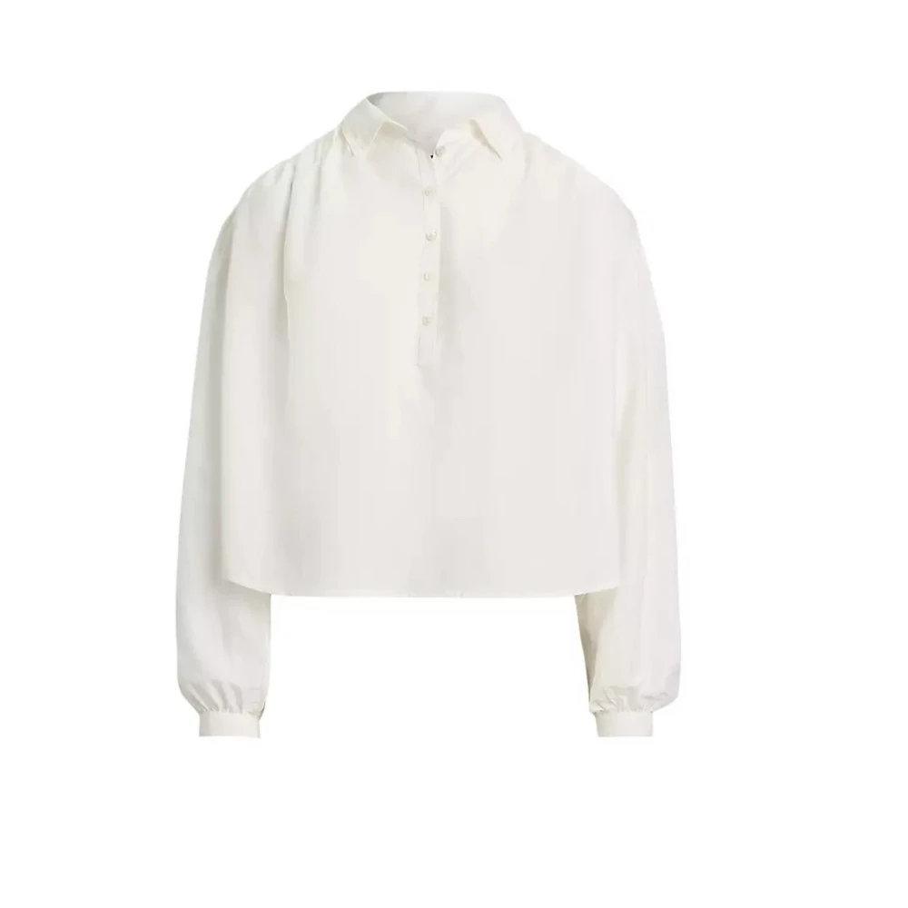 Polo Ralph Lauren Women's White Blouses, S, Blouse