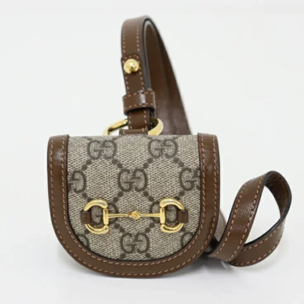 Gucci Vintage Pre-owned Canvas home-office Brown Dames