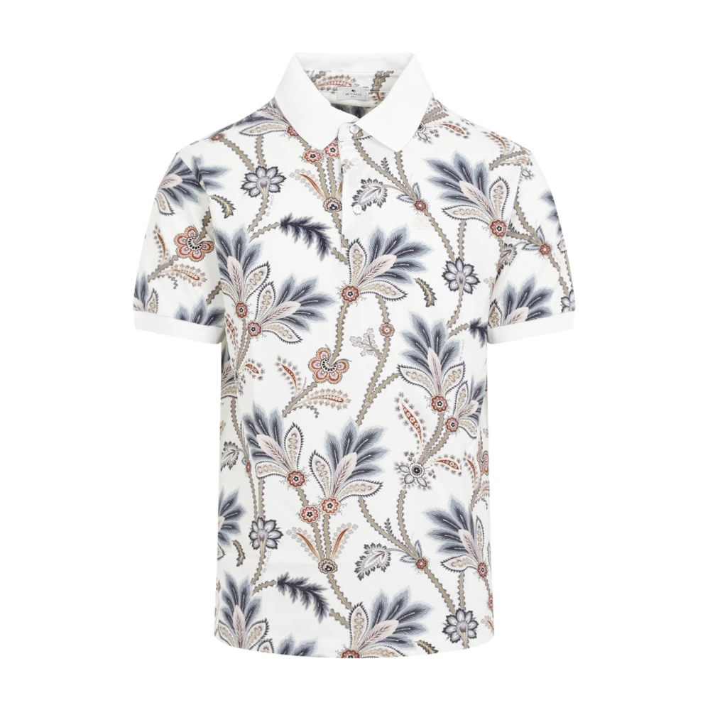 ETRO Wit Polo Shirt Roma Stijl Multicolor Heren