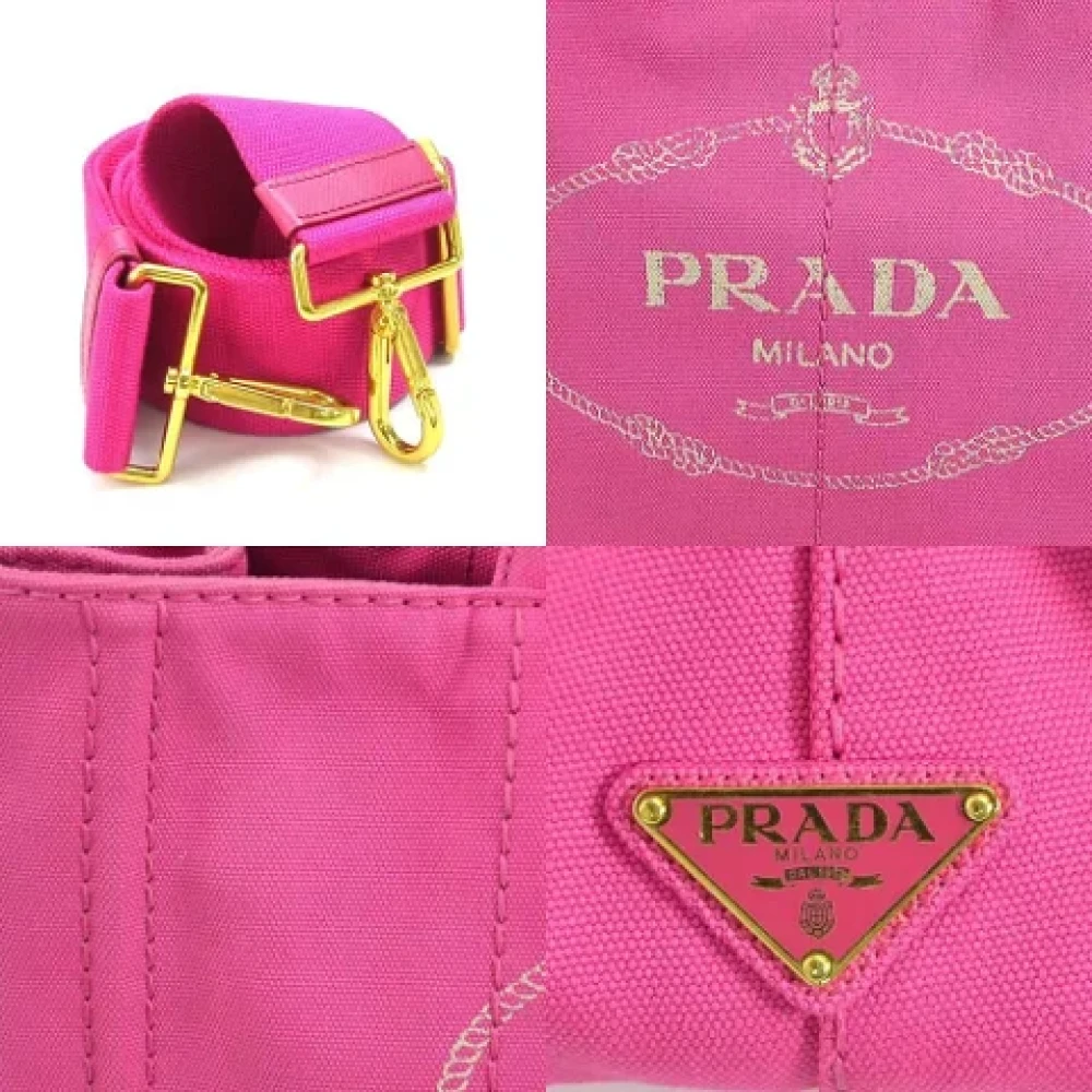 Prada Vintage Pre-owned Canvas prada-bags Pink Dames