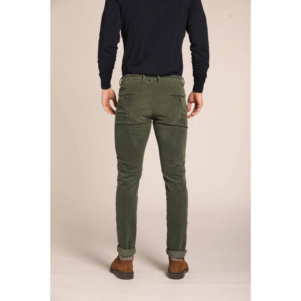 Mason's Fluwelen Chino Broek Slim Fit Groen Green Heren