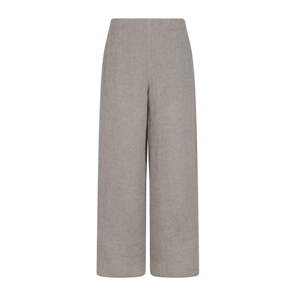 Emporio Armani Women's Gray Wide Trousers, 3XL, Wide Trousers