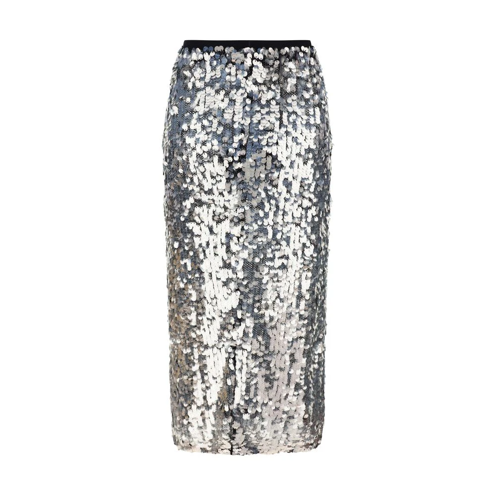 pinko Paillettenrok met elastische tailleband Gray Dames