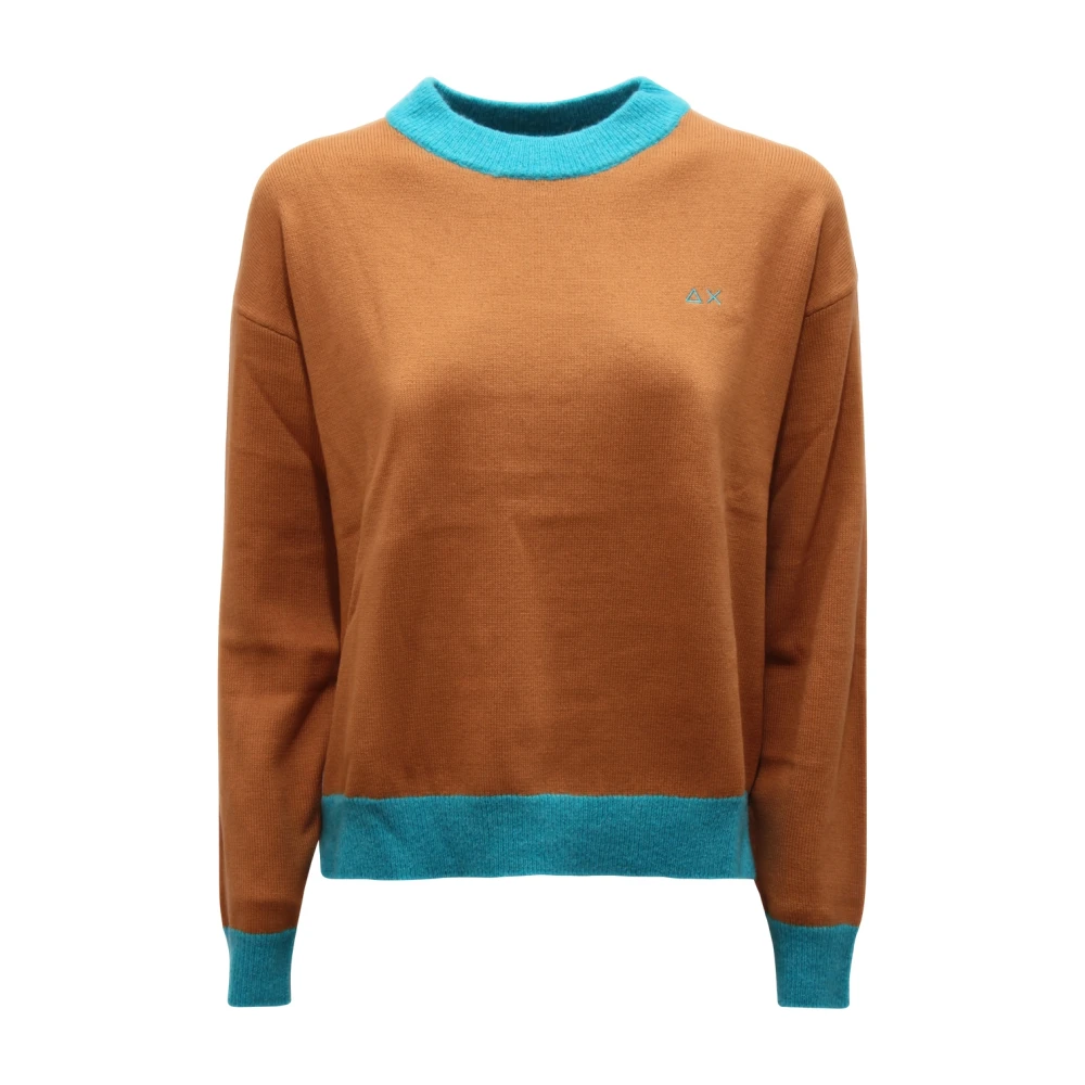 Sun68 Women's Beige K43219 76 Jumper - Round-Neck Knitwear - M - Knitwear