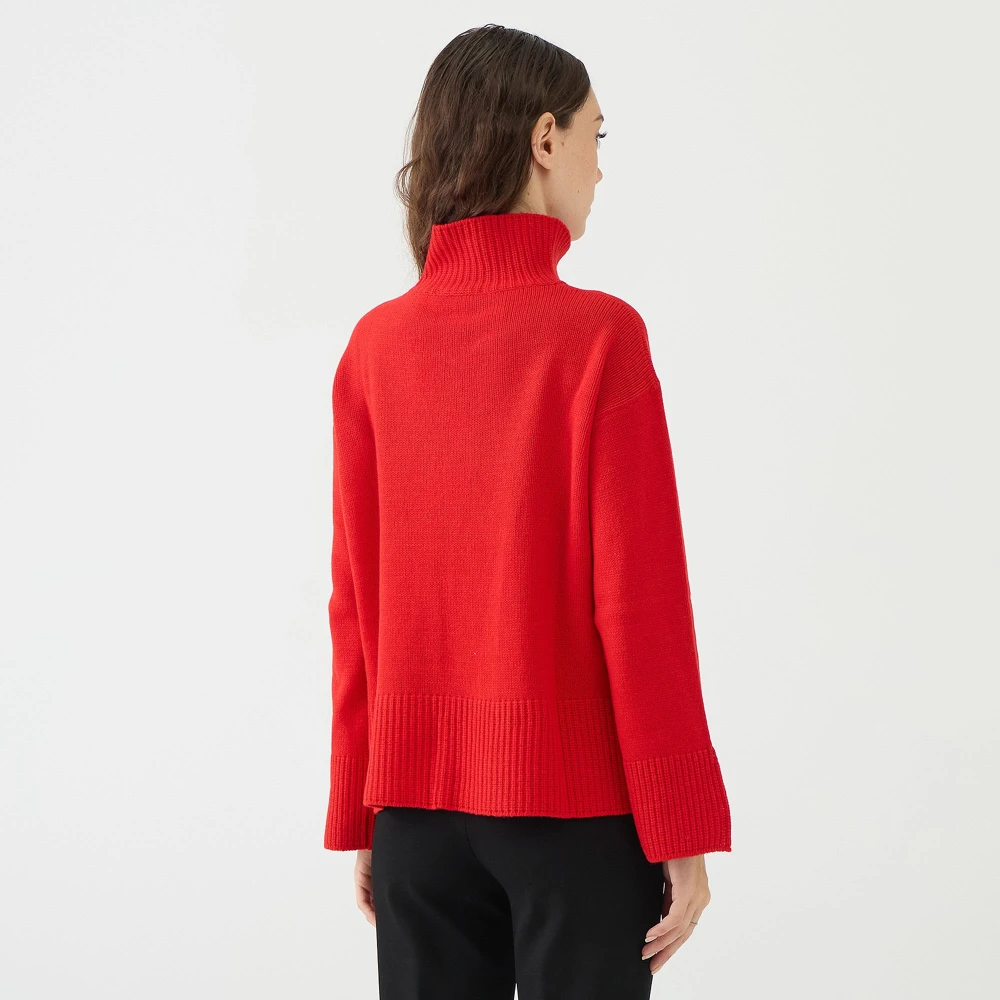 Le Tricot Perugia Kasjmier Rode Trui Red Dames