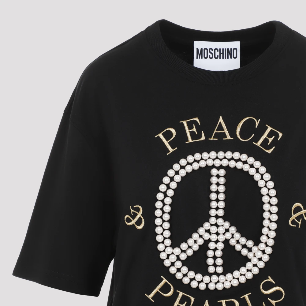 Moschino Zwarte T-shirts & Polos voor vrouwen Black Dames