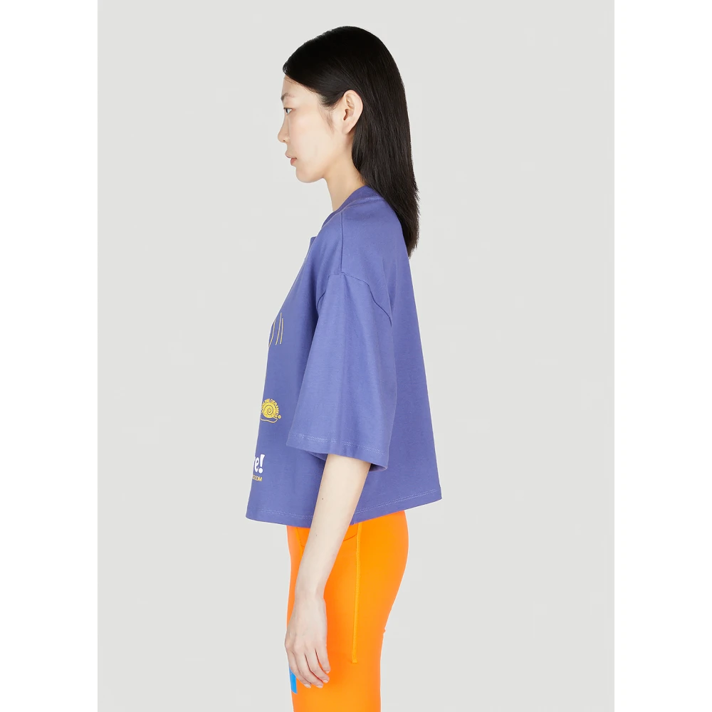 The North Face Geknipt T-shirt met klokprint Purple Dames