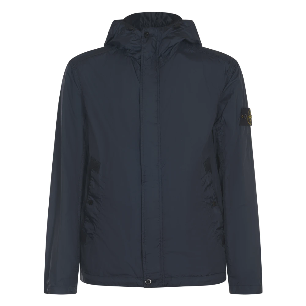 Stone Island Blauwe Jassen voor Stijlvolle Outfits Blue Heren