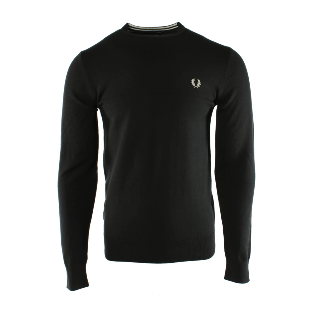 Fred Perry Groene Wol Katoen Trui Green Heren